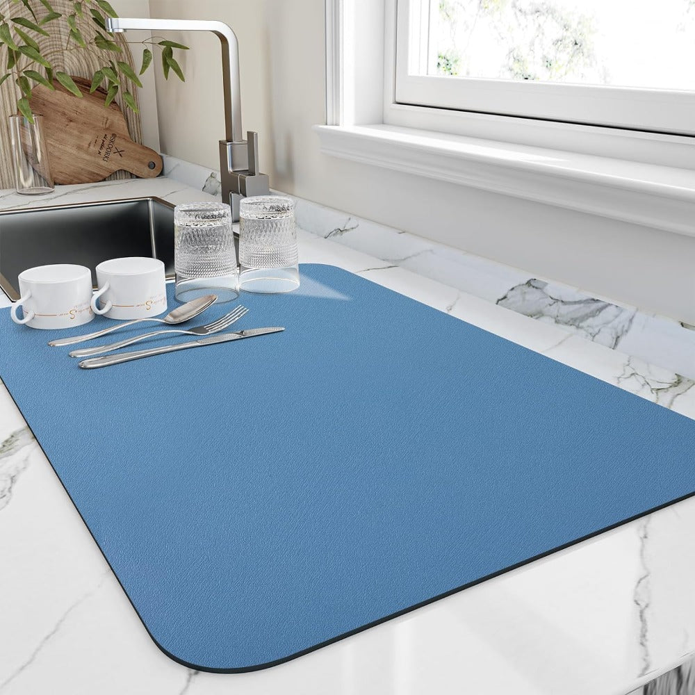 TidyTappetino Tapis égouttoir à vaisselle | Diatomite super absorbante, séchage rapide