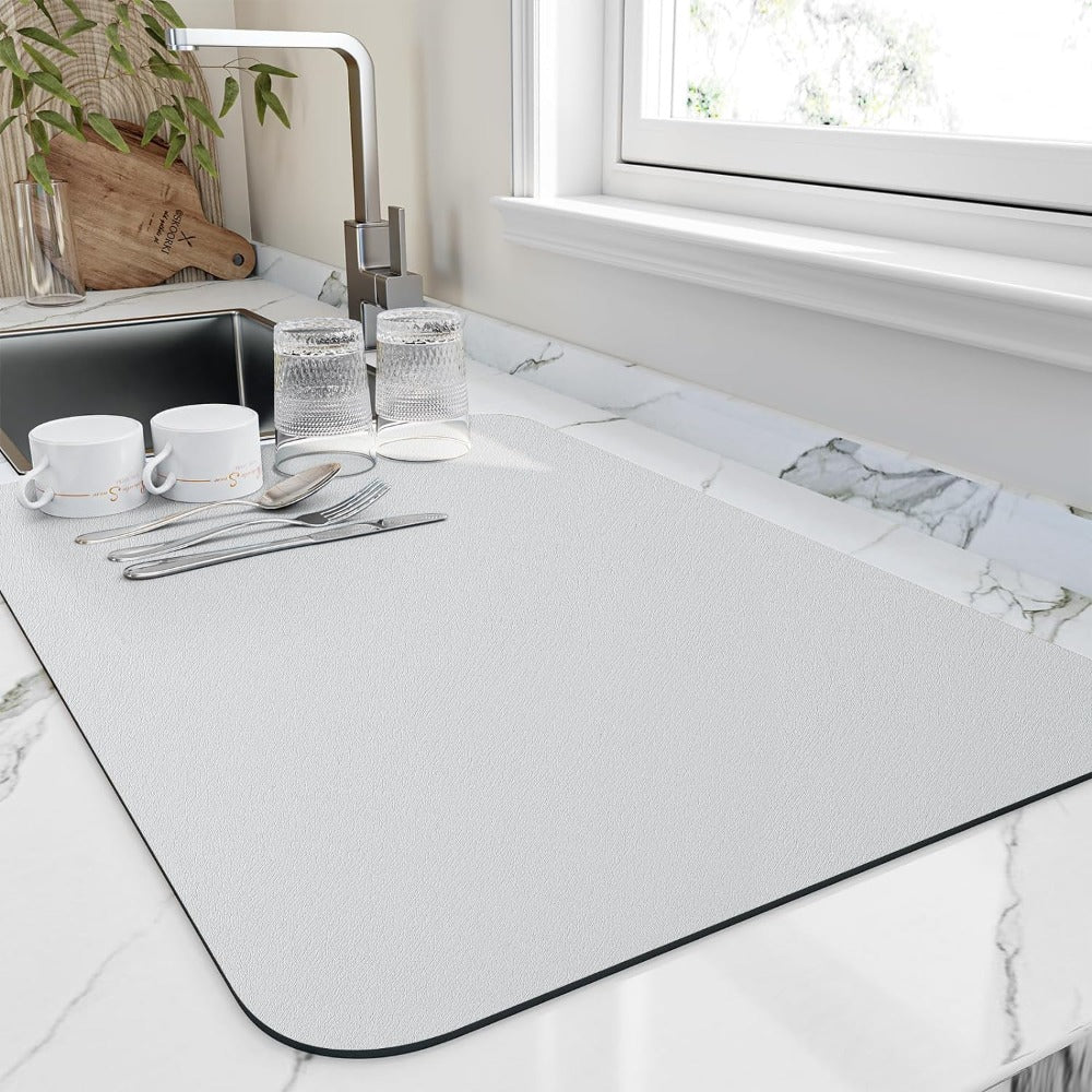 TidyTappetino Tapis égouttoir à vaisselle | Diatomite super absorbante, séchage rapide