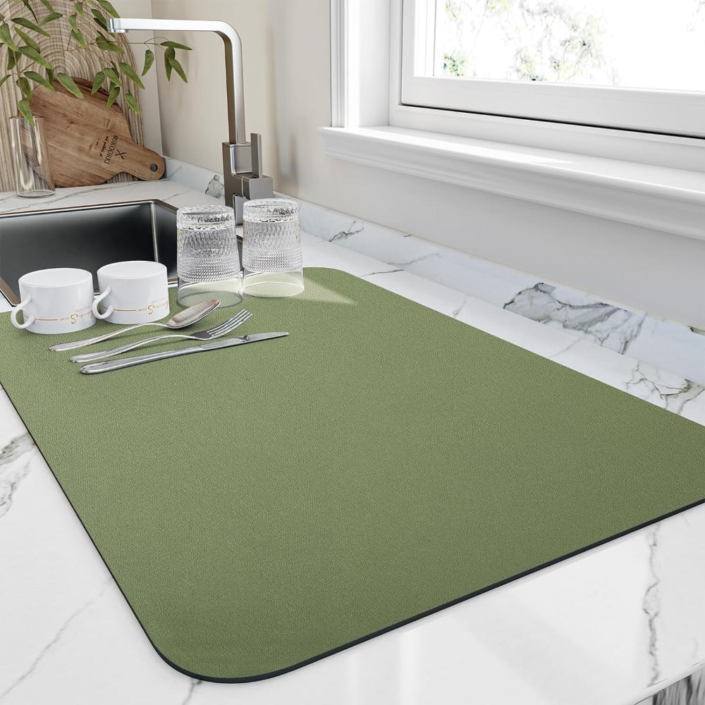 TidyTappetino Tapis égouttoir à vaisselle | Diatomite super absorbante, séchage rapide