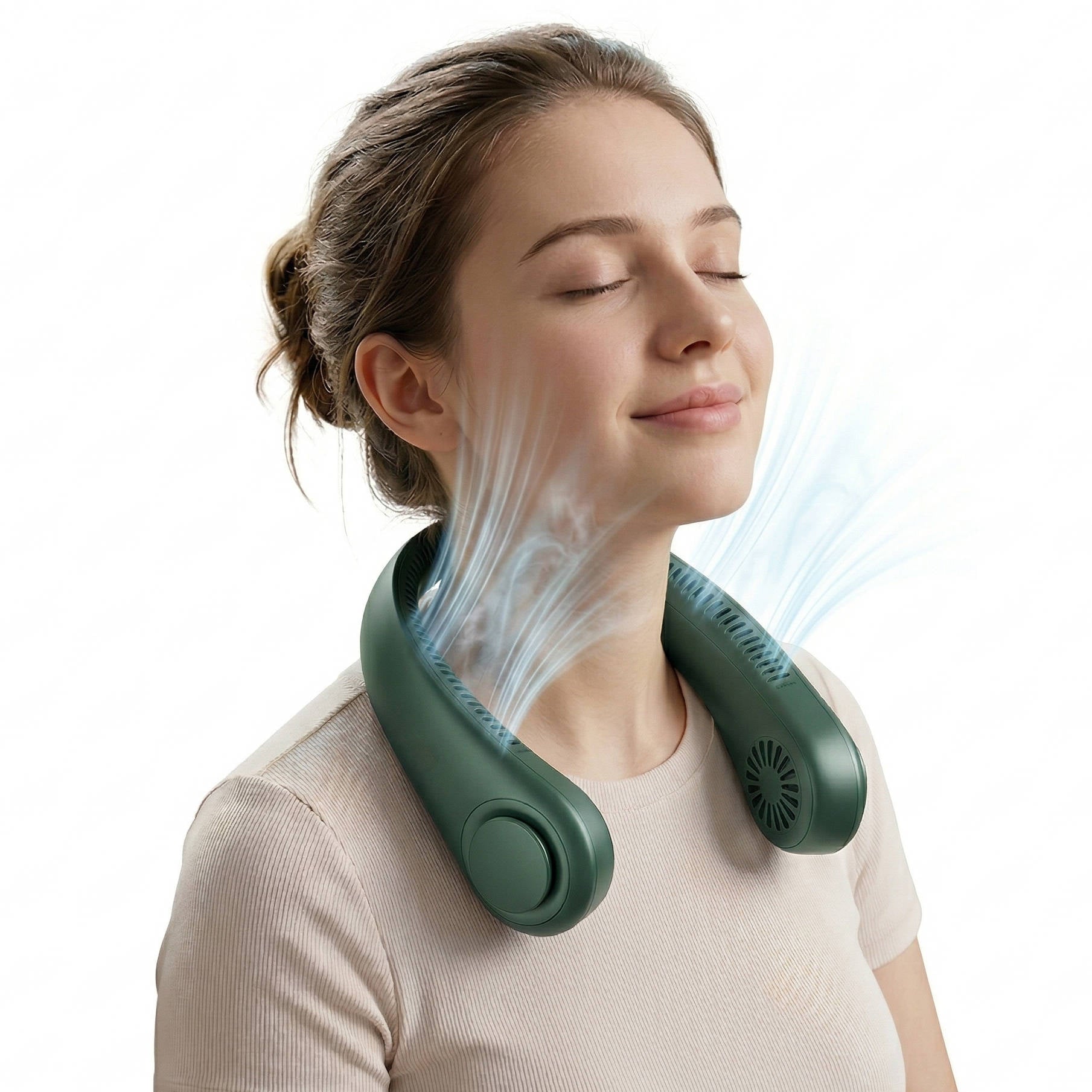 VentoPort Ventilatore da Collo | Ricaricabile, Silenzioso, 5 Velocità