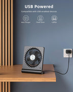Vento Mini ventilateur de bureau | Ultra-silencieux, compact, USB