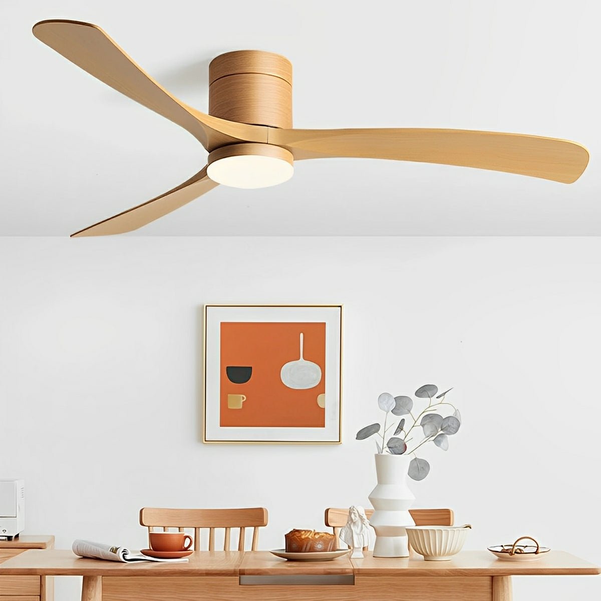 Vento Ventilateur de plafond moderne | Silencieux avec LED, 6 vitesses