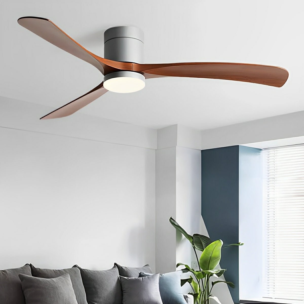 Vento Ventilateur de plafond moderne | Silencieux avec LED, 6 vitesses
