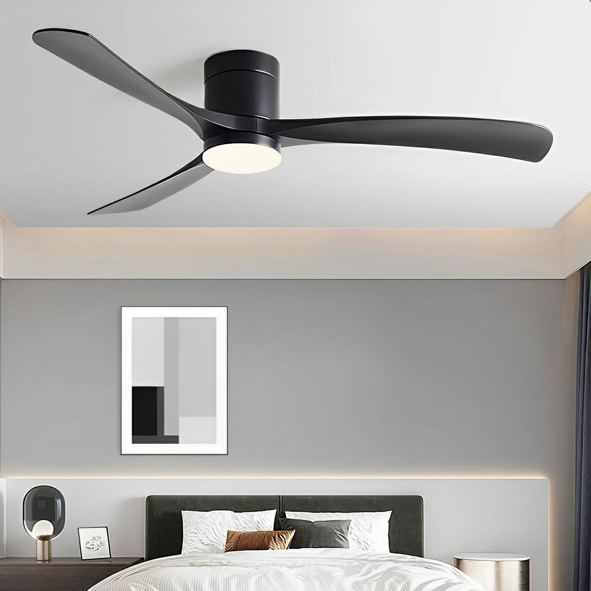 Vento Ventilateur de plafond moderne | Silencieux avec LED, 6 vitesses