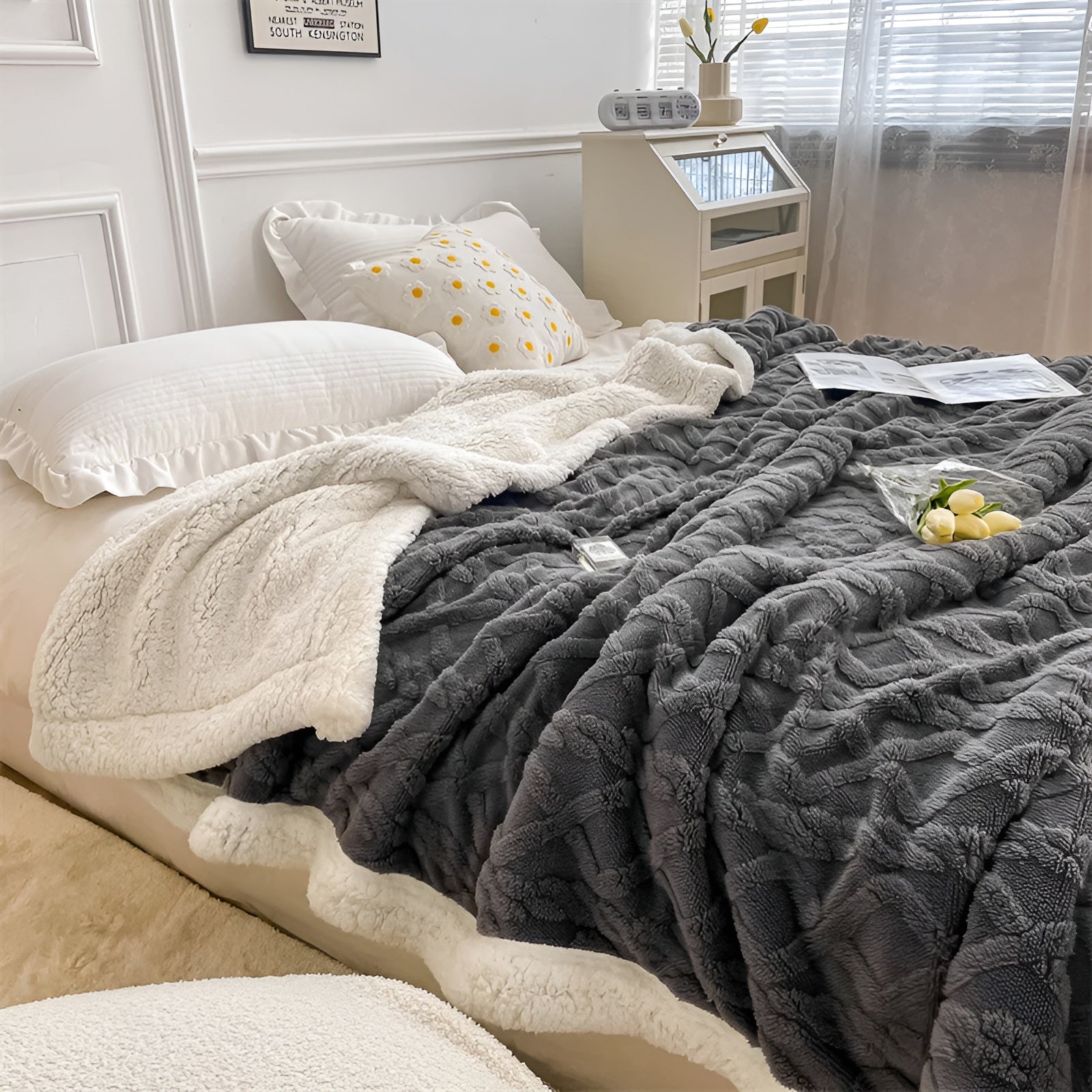 WarmHaven Couverture en polaire double face | Douce et chaude pour l’hiver