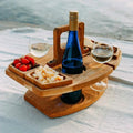 WineNest Tavolo da Vino | Legno Pieghevole e Portatile