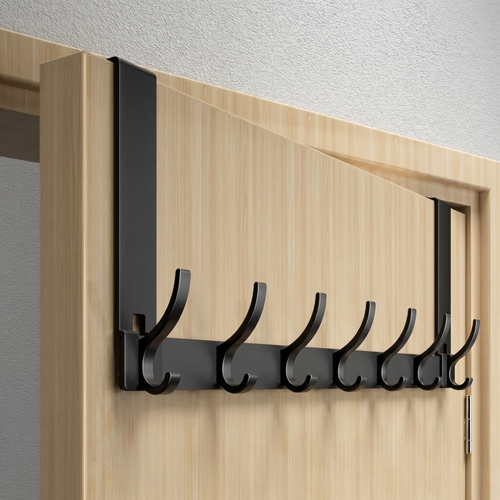Appendiabiti da Porta in Alluminio con 7 Ganci