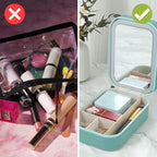 Beauty Case con Specchio LED 3 Luci - Trucco Sempre Perfetto