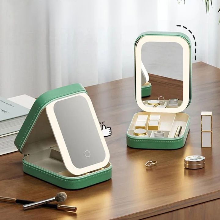 Beauty Case con Specchio LED 3 Luci - Trucco Sempre Perfetto