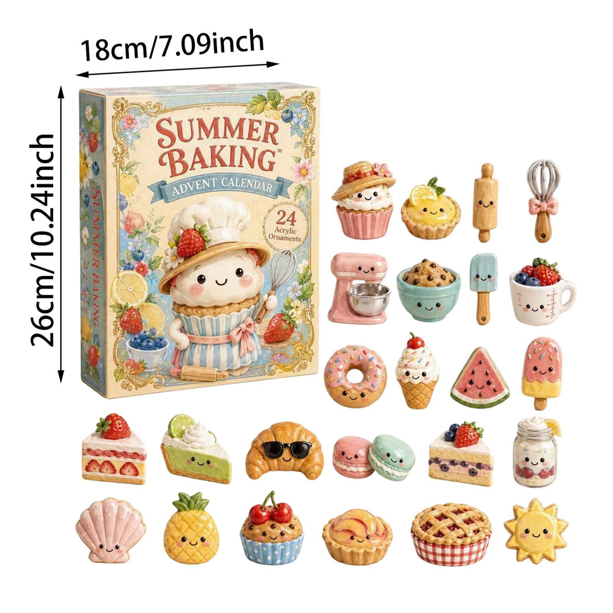 Calendario Avvento Blind Box Dessert da Forno Ciondolo 2D