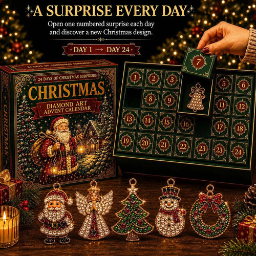 Calendario Avvento Diamond Painting 24 Ornamenti Fai da Te Bambini