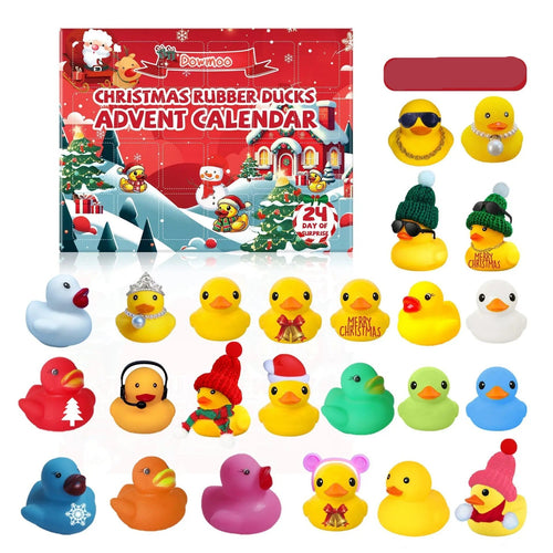 Calendario Avvento Natale 24 Paperelle di Gomma