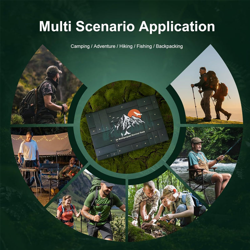 Calendario Avvento Sopravvivenza 24 Caselle Outdoor Campeggio Trekking