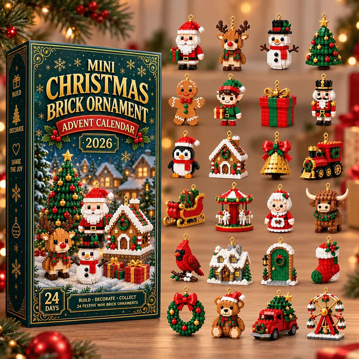 Calendario dell'Avvento di Natale - 24 mini costruzioni natalizie