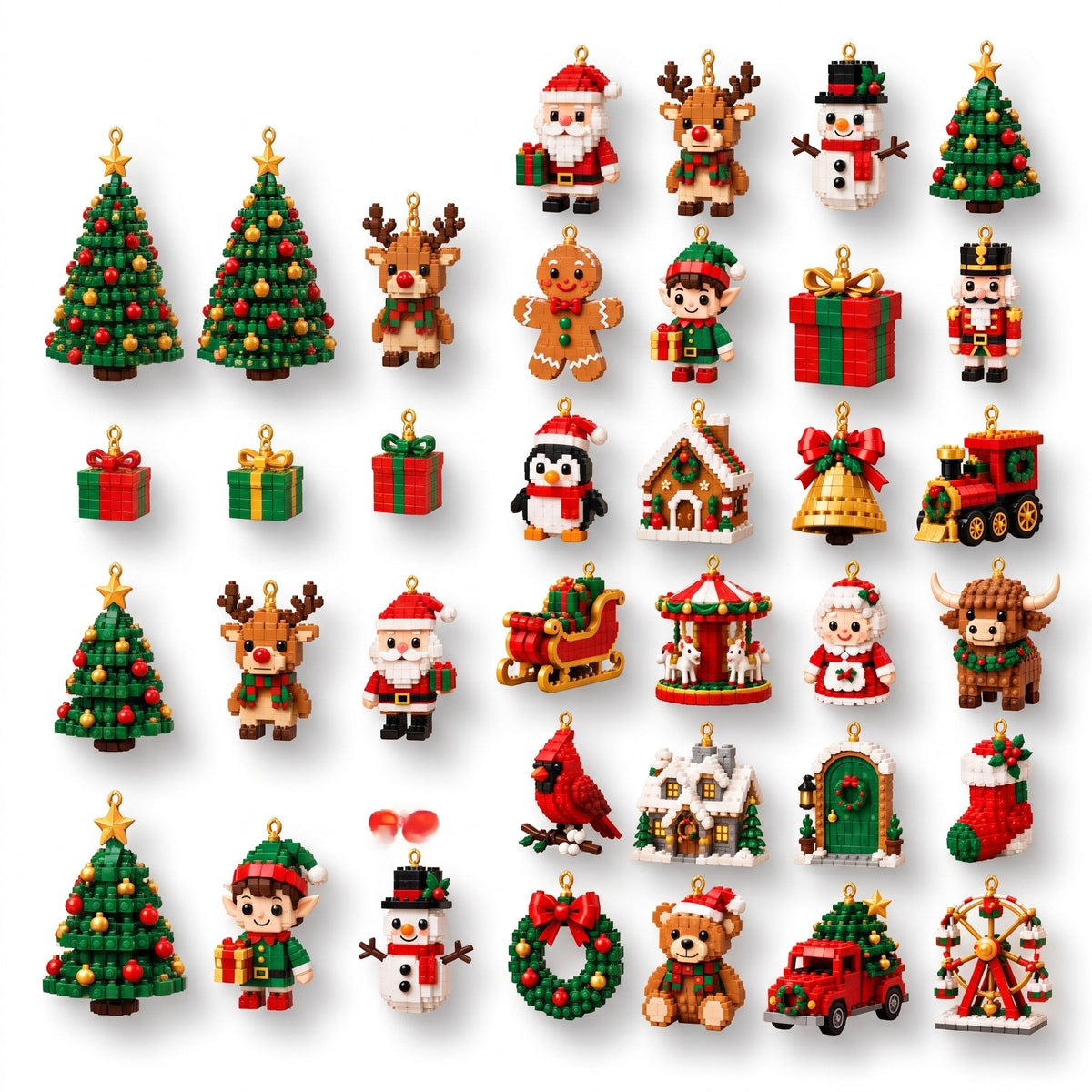 Calendario dell'Avvento di Natale - 24 mini costruzioni natalizie