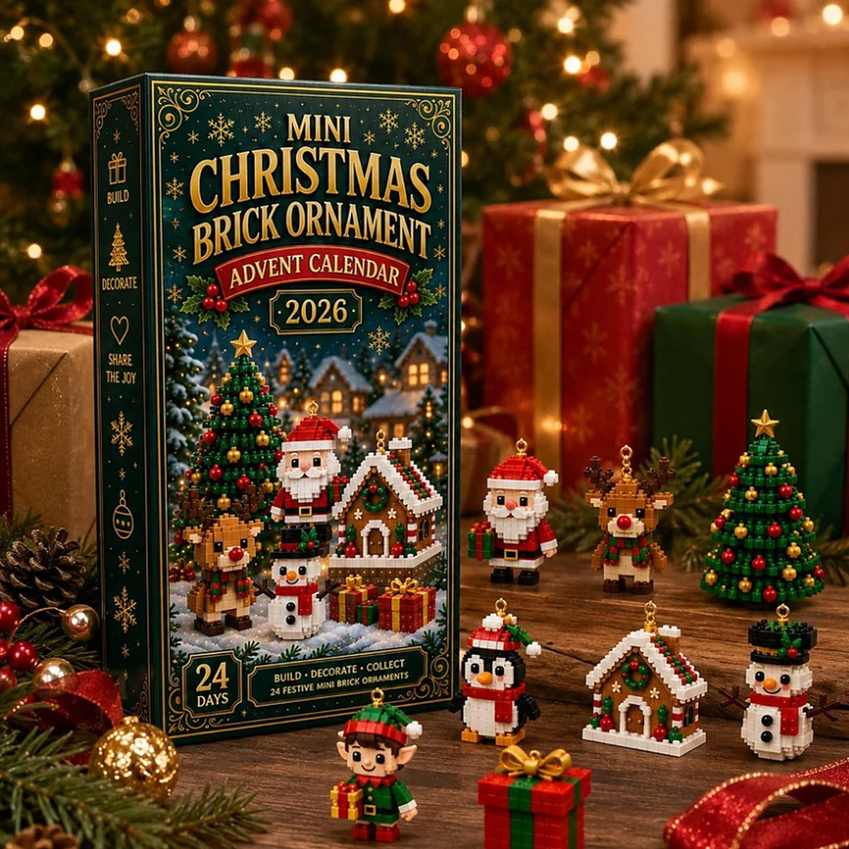 Calendario dell'Avvento di Natale - 24 mini costruzioni natalizie