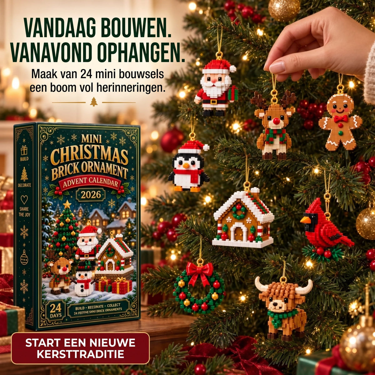 Calendario dell'Avvento di Natale - 24 mini costruzioni natalizie