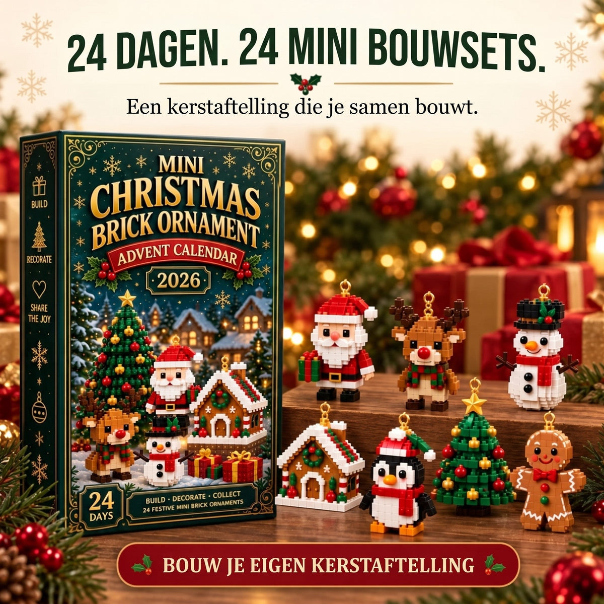 Calendario dell'Avvento di Natale - 24 mini costruzioni natalizie