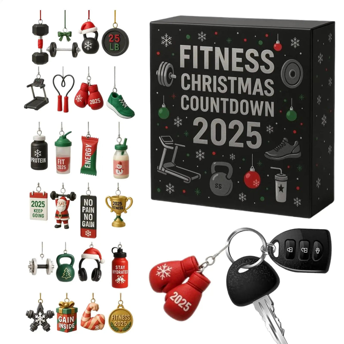 Calendario dell'Avvento Fitness 24 Giorni in Acrilico Motivazionale