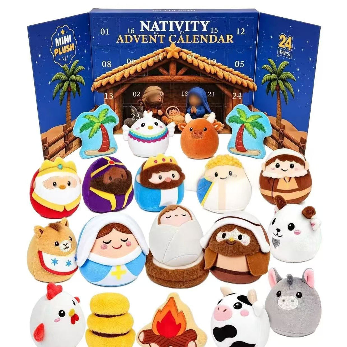 Calendario dell'Avvento Natalizio Peluche 24 Giorni Blind Box