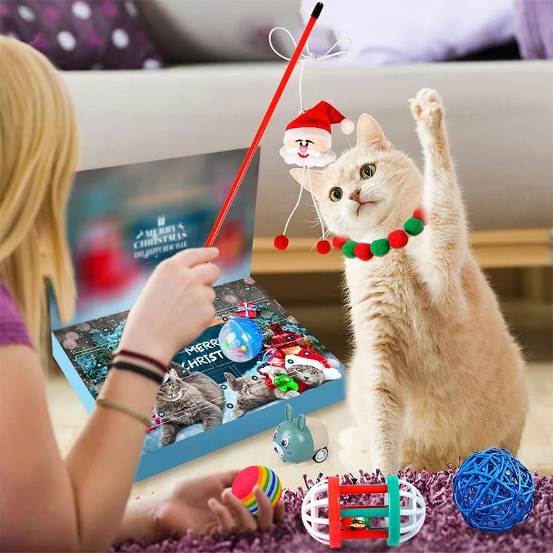 Calendario dell'Avvento per Gatti con 23 Giocattoli alla Catnip