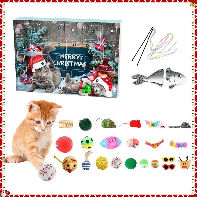 Calendario dell'Avvento per Gatti con 23 Giocattoli alla Catnip
