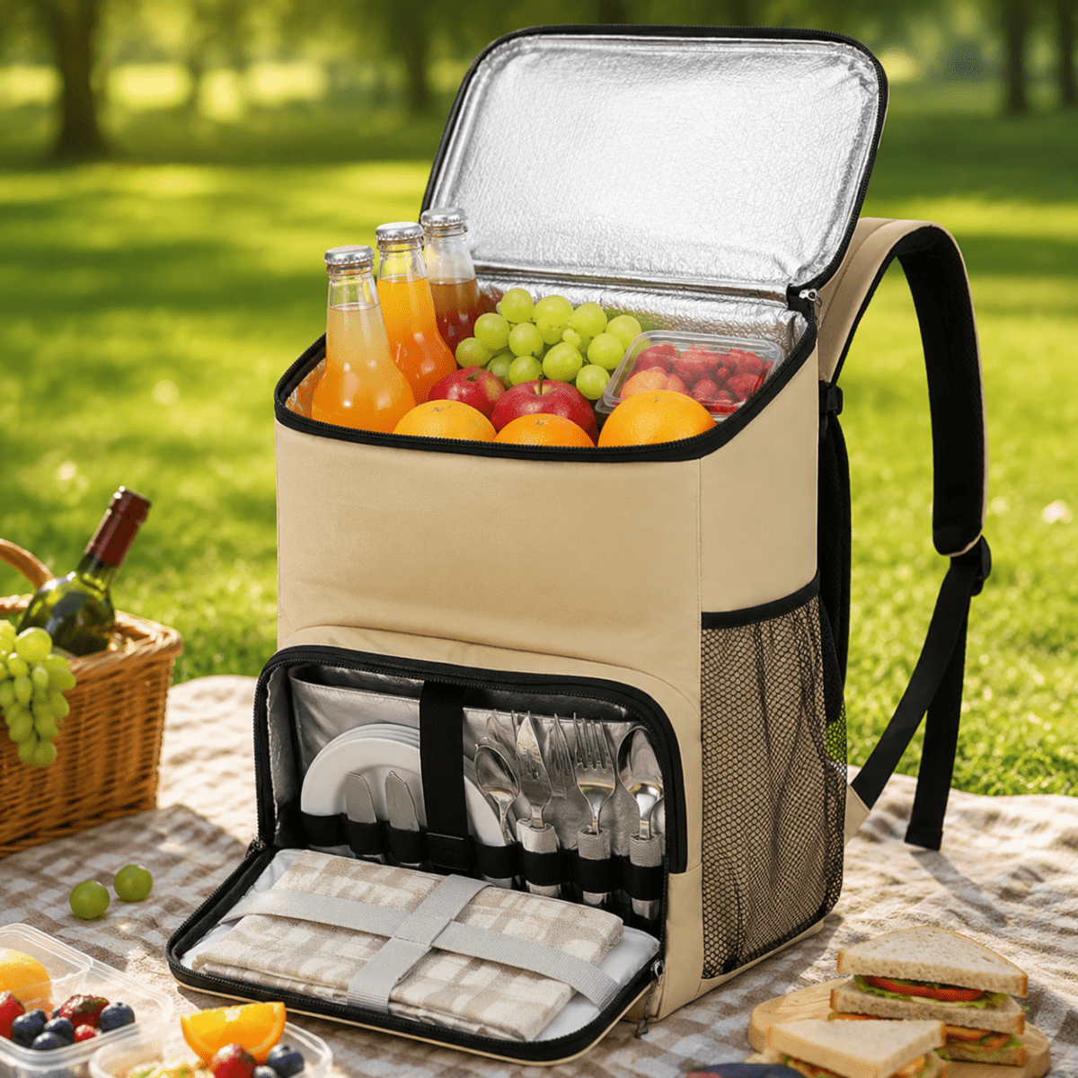 COOLVOYAGE – Insulated Cooler Backpack for Fresh Food and Drinks
