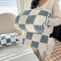 Coperta in Flanella a Quadri, Morbida e Traspirante, Rosa/Bianco