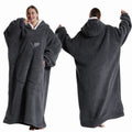 Coperta Indossabile con Cappuccio Sherpa Maniche e Tasca 140cm