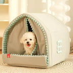 Cuccia per Animali con Tende, Letto Chiuso Comfort Cane Gatto