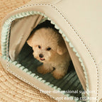 Cuccia per Animali con Tende, Letto Chiuso Comfort Cane Gatto