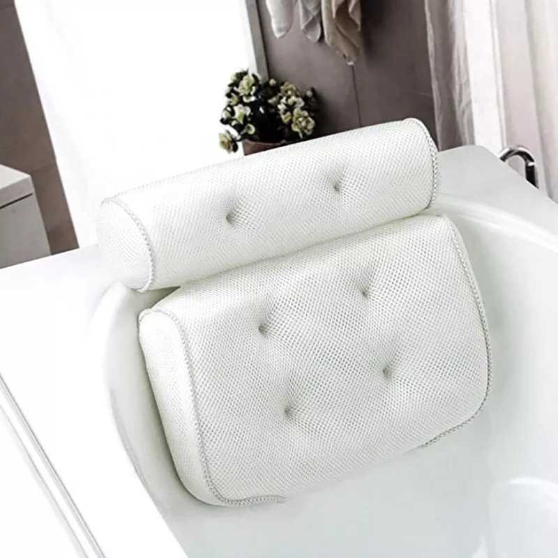 Cuscino da Bagno in Rete con Ventose, Supporto Collo e Schiena