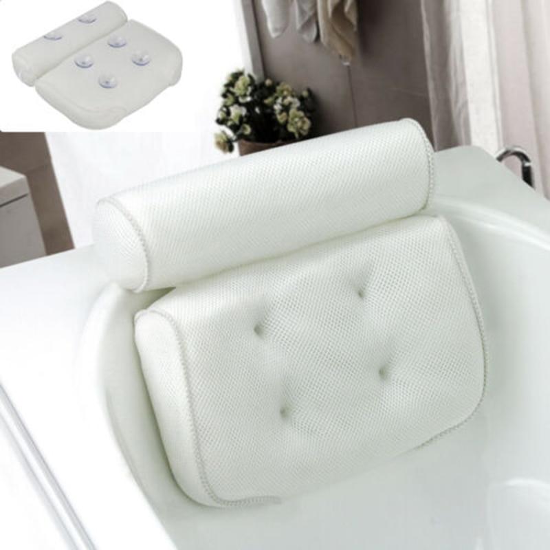 Cuscino da Bagno in Rete con Ventose, Supporto Collo e Schiena