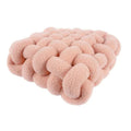 Cuscino Decorativo Annodato in Peluche Morbido - Design Scandinavo