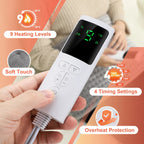 Cuscino Termico Elettrico Regolabile con Timer per Schiena e Collo