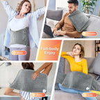Cuscino Termico Elettrico Regolabile con Timer per Schiena e Collo