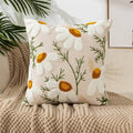 Federa Ricamata in Cotone Canvas con Motivo Floreale Country