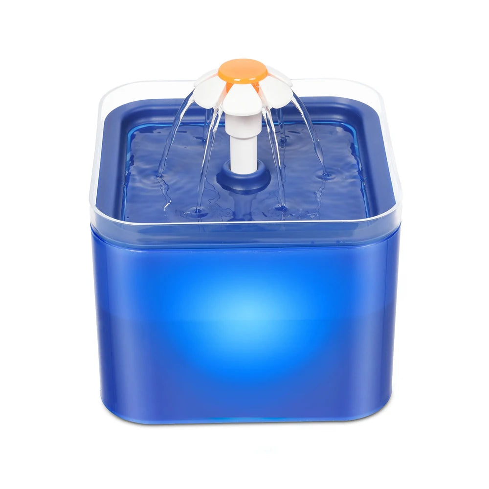 Fontanella per Gatti e Cani 2L con LED e Filtro USB
