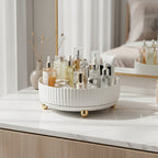 Girevole Vassoio Portaoggetti 360° Bianco per Cucina Bagno Ufficio