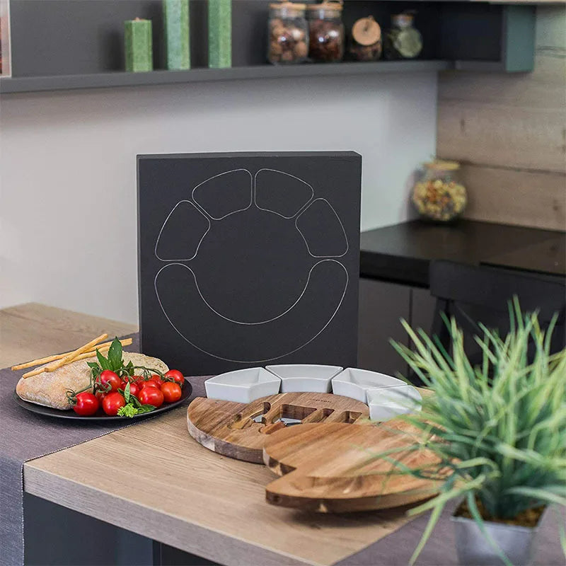 Houten Kaasplank Set met Messen Serveerplank Tray