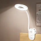 Lampada da Scrivania Dimmerabile con Clip, Ricaricabile USB