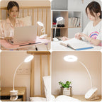 Lampada da Scrivania Dimmerabile con Clip, Ricaricabile USB