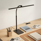 Lampada da Scrivania LED Dimmerabile con Braccio Flessibile Vetro Smerigliato