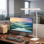 Lampada da Scrivania LED Dimmerabile con Braccio Flessibile Vetro Smerigliato