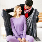 Mantella Riscaldata in Pile con USB e Zip, Coperta Portatile Grigia
