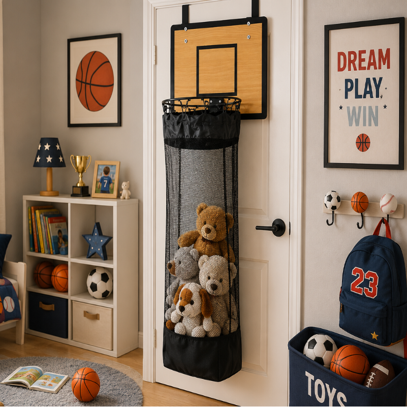Organizer a Rete Basket da Appendere per Bucato e Giochi