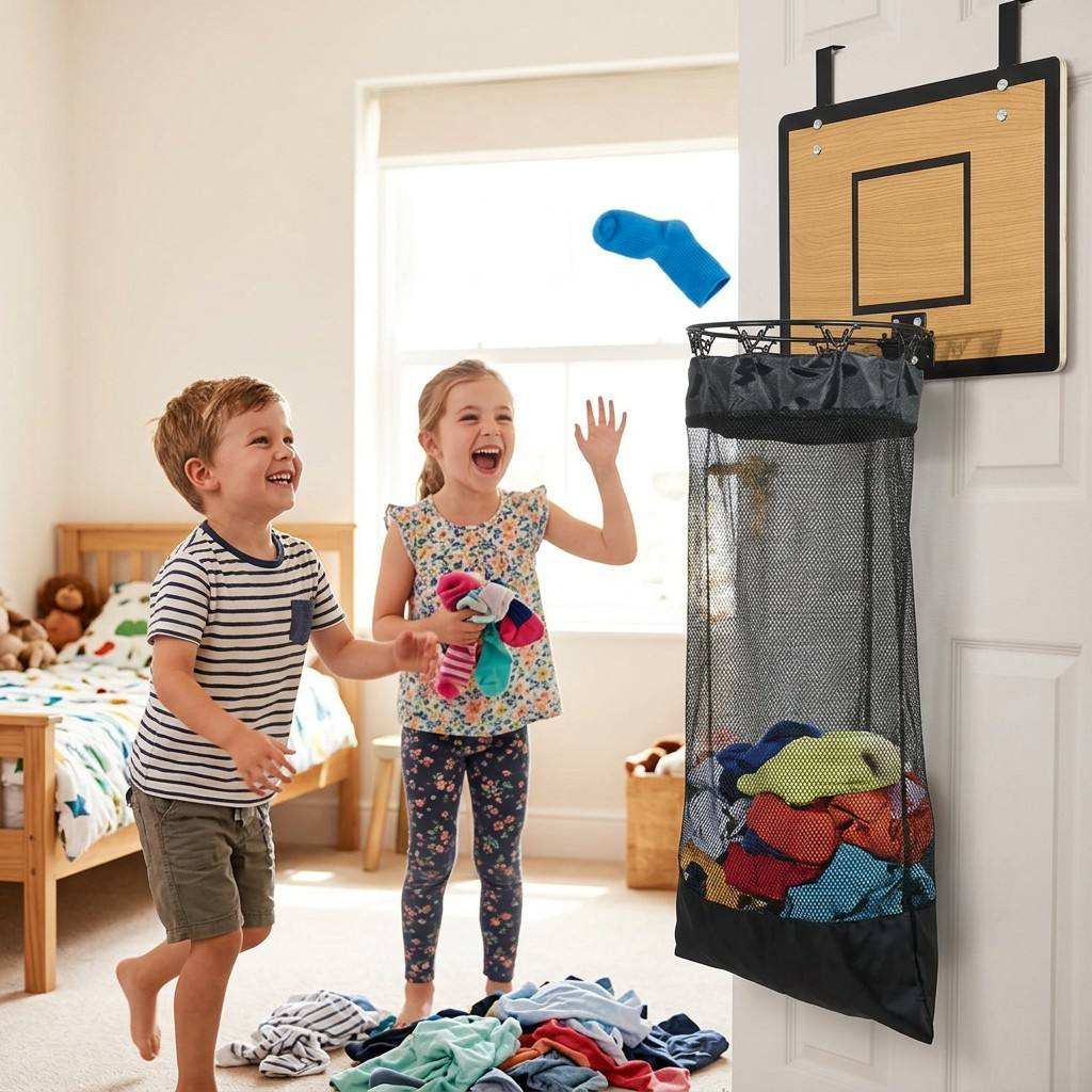 Organizer a Rete Basket da Appendere per Bucato e Giochi