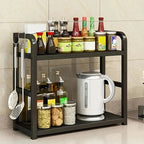 Organizer Piano Cucina 2 Livelli Metallo Salvaspazio Tazze e Spezie