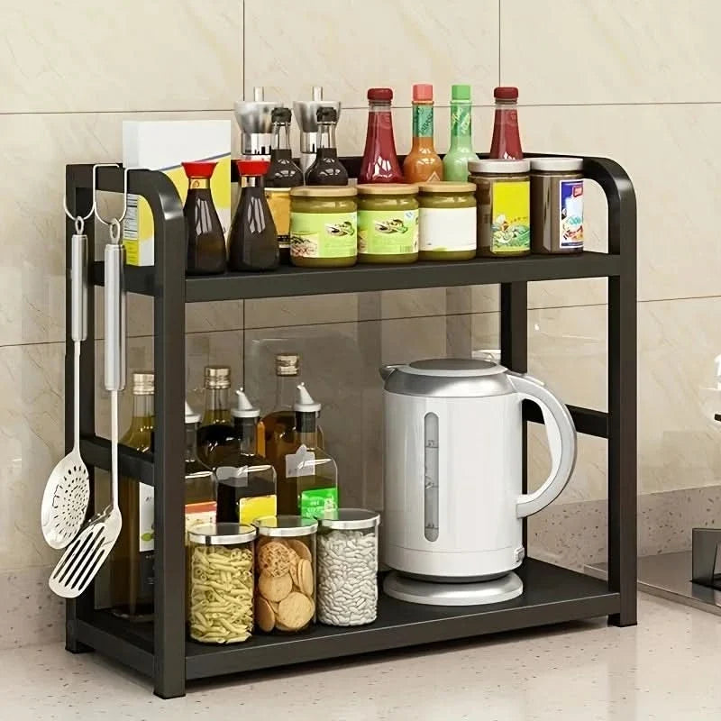 Organizer Piano Cucina 2 Livelli Metallo Salvaspazio Tazze e Spezie