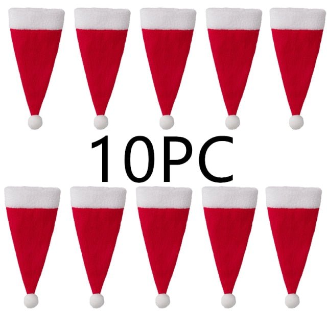 Porta Posate Babbo Natale Set 10 Pezzi Decorazione Tavola Natale